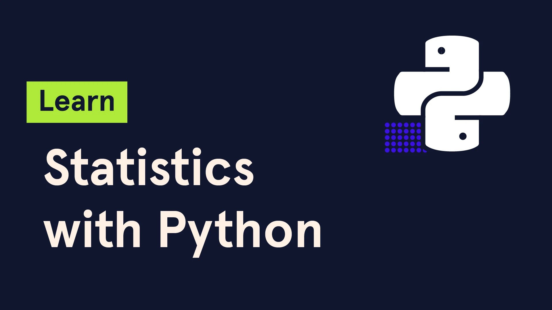 Python &amp; Statistics Workshop